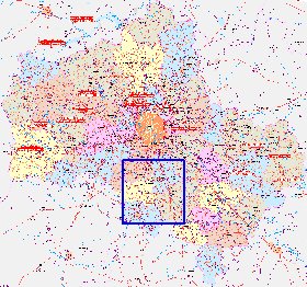 mapa de de estradas Oblast de Moscou