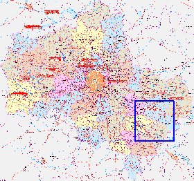 mapa de de estradas Oblast de Moscou