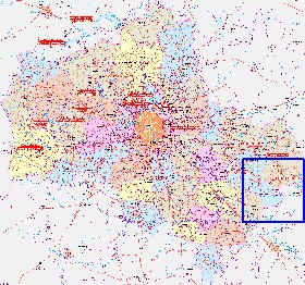 mapa de de estradas Oblast de Moscou