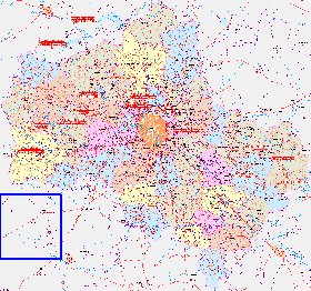 carte de des routes Oblast de Moscou