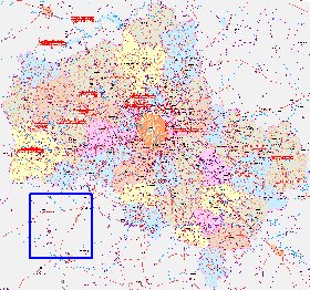 carte de des routes Oblast de Moscou