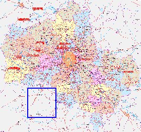 mapa de de estradas Oblast de Moscou