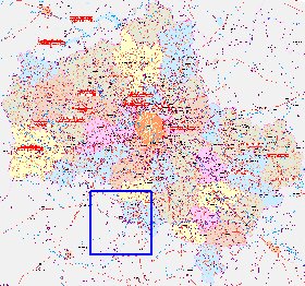 mapa de de estradas Oblast de Moscou