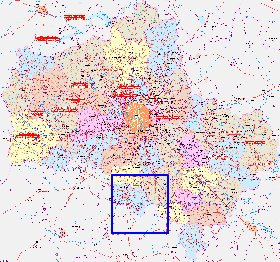 carte de des routes Oblast de Moscou