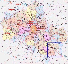 mapa de de estradas Oblast de Moscou