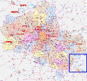 carte de des routes Oblast de Moscou