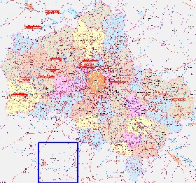 carte de des routes Oblast de Moscou