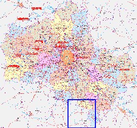 mapa de de estradas Oblast de Moscou