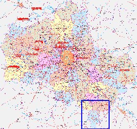 carte de des routes Oblast de Moscou