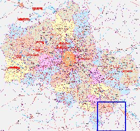 mapa de de estradas Oblast de Moscou