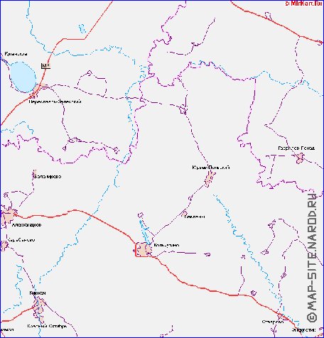 carte de des routes Oblast de Moscou