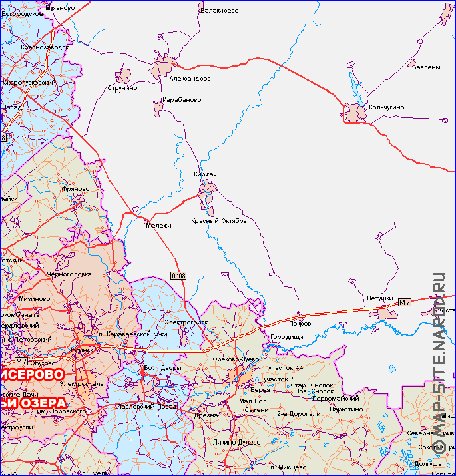 carte de des routes Oblast de Moscou