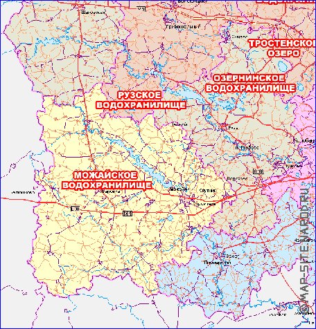 carte de des routes Oblast de Moscou