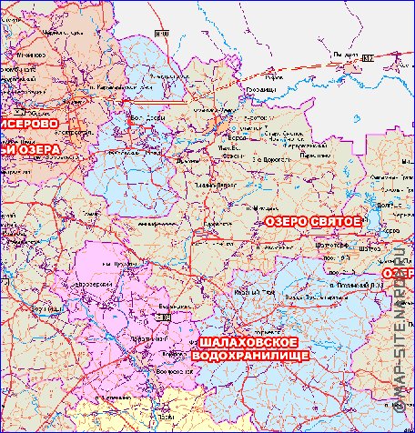 carte de des routes Oblast de Moscou