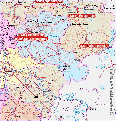 carte de des routes Oblast de Moscou