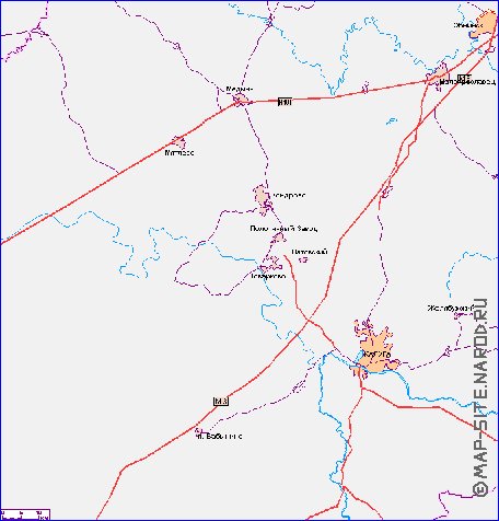 carte de des routes Oblast de Moscou