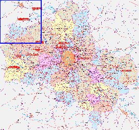 carte de des routes Oblast de Moscou