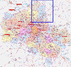 mapa de de estradas Oblast de Moscou