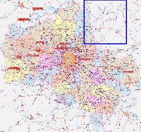 mapa de de estradas Oblast de Moscou