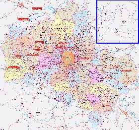 carte de des routes Oblast de Moscou