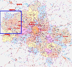 mapa de de estradas Oblast de Moscou