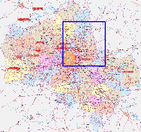 carte de des routes Oblast de Moscou