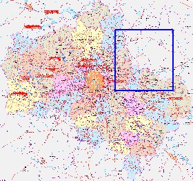 carte de des routes Oblast de Moscou