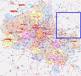 carte de des routes Oblast de Moscou