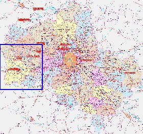 carte de des routes Oblast de Moscou