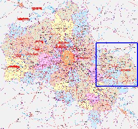 mapa de de estradas Oblast de Moscou