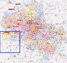 mapa de de estradas Oblast de Moscou