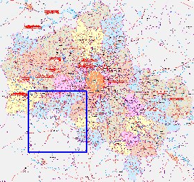 carte de des routes Oblast de Moscou