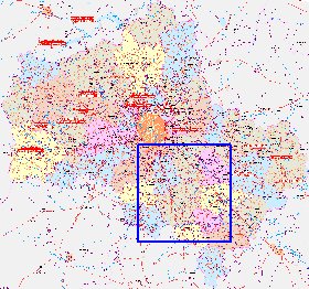 mapa de de estradas Oblast de Moscou