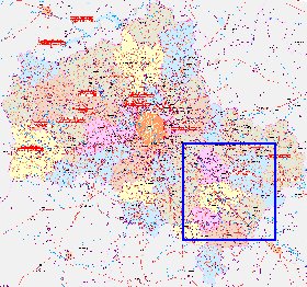 mapa de de estradas Oblast de Moscou