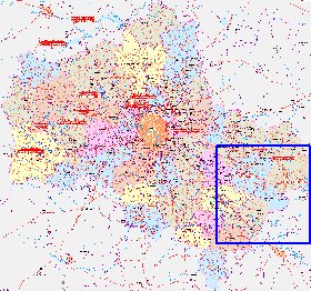 carte de des routes Oblast de Moscou