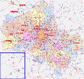 carte de des routes Oblast de Moscou