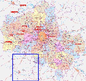 carte de des routes Oblast de Moscou