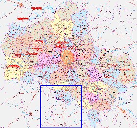 mapa de de estradas Oblast de Moscou