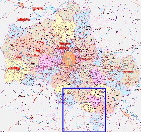 mapa de de estradas Oblast de Moscou