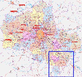 carte de des routes Oblast de Moscou