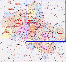 carte de des routes Oblast de Moscou