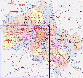 mapa de de estradas Oblast de Moscou