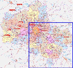 mapa de de estradas Oblast de Moscou