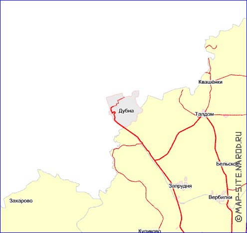 Transport carte de Oblast de Moscou