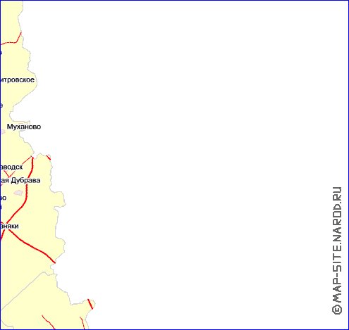 Transport carte de Oblast de Moscou