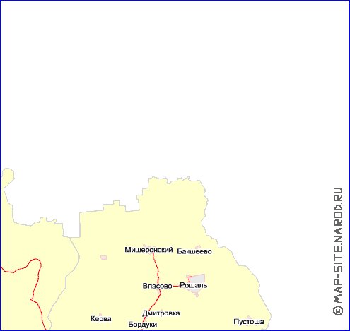 Transport carte de Oblast de Moscou