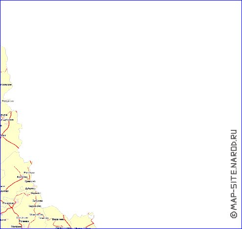 Transport carte de Oblast de Moscou