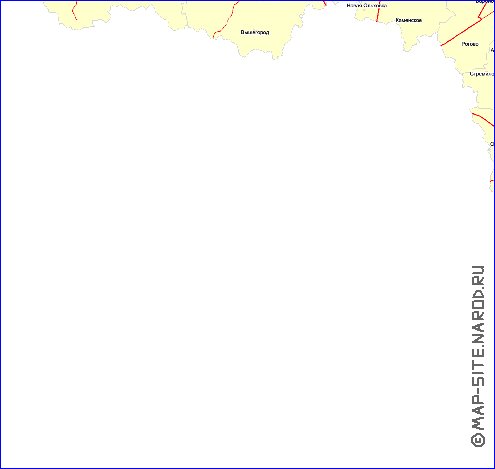 Transport carte de Oblast de Moscou