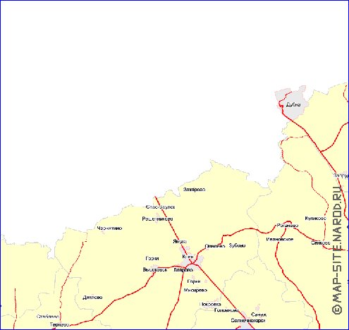 Transporte mapa de Oblast de Moscou