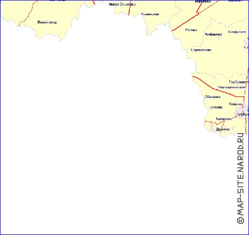 Transport carte de Oblast de Moscou